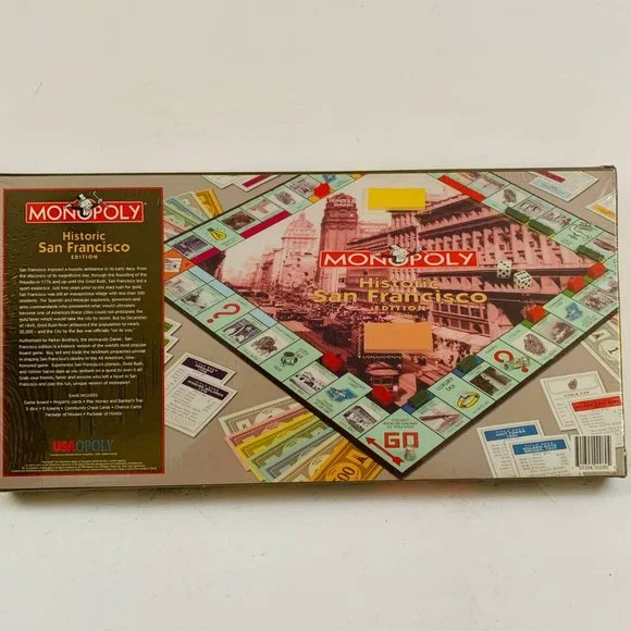 Vintage Monopoly Historic San Francisco Edition‎ Board Game Hasbro New Sealed Board Games